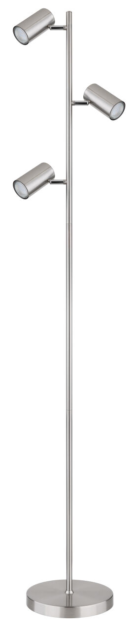 Globo Lighting - ROBBY - Stehleuchte Metall Nickel matt, 3x GU10 LED