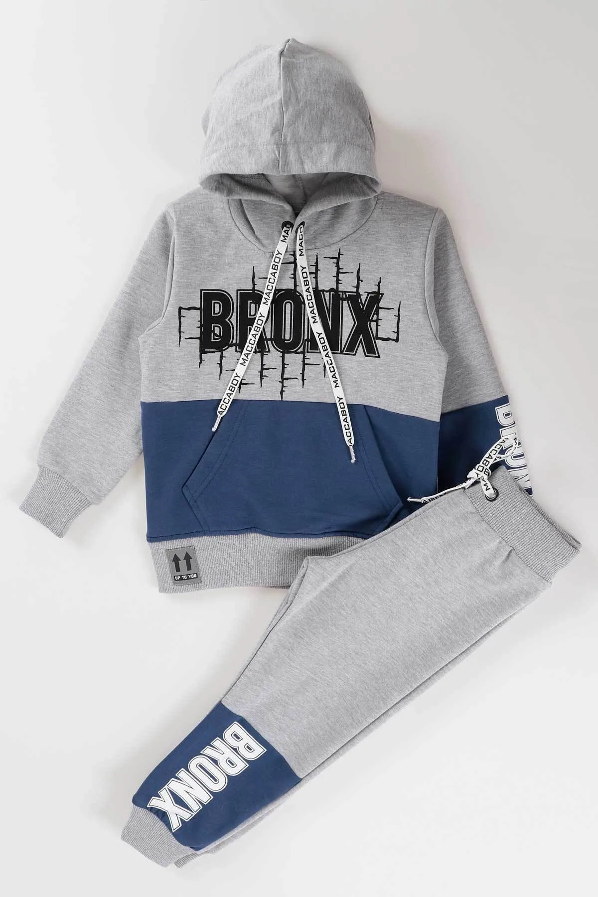AHENGİM  Bedrucktes Bronx-Trainingsanzug-Set für Jungen Ak2235