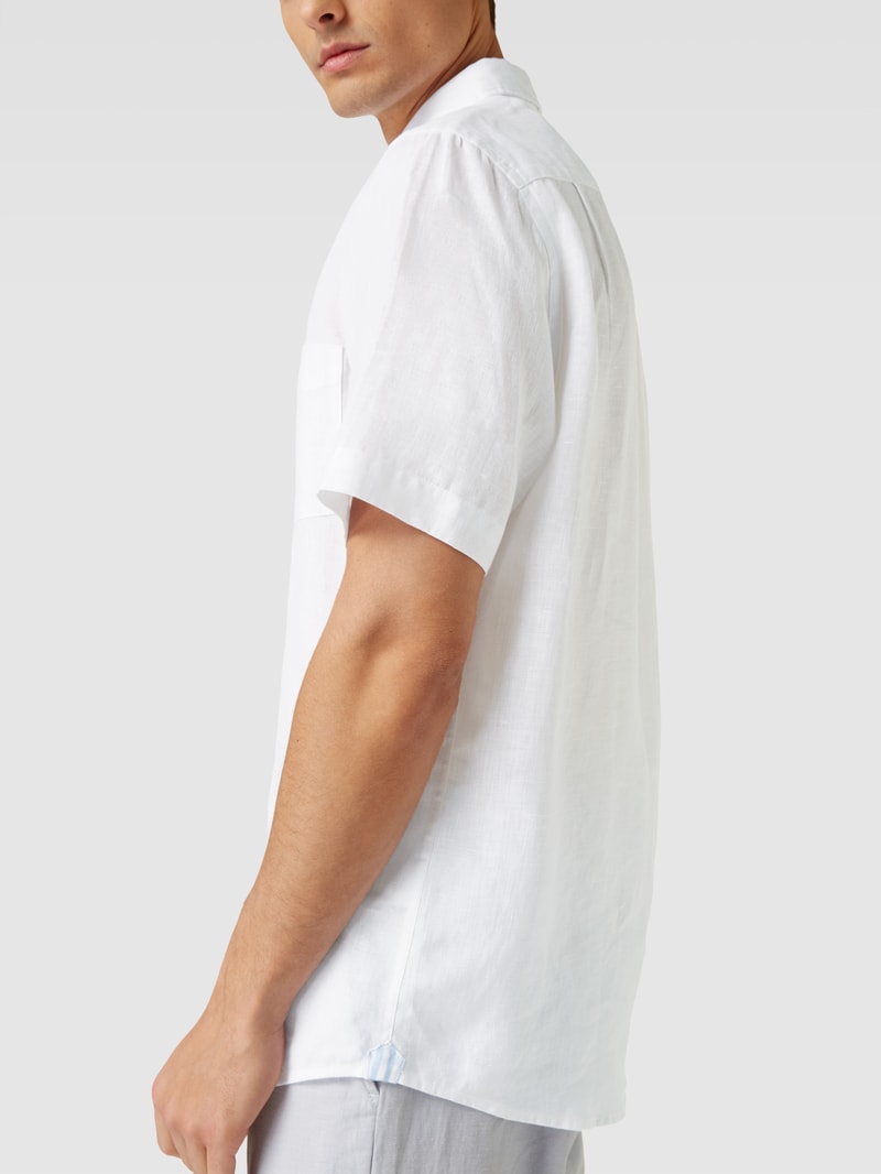 Freizeithemd mit Button-Down-Kragen in weiß