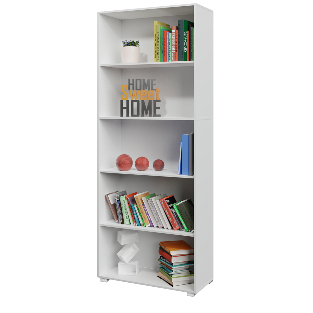 Casaria Standregal Vela 5 Fächer 190 x 60 x 31cm weiß