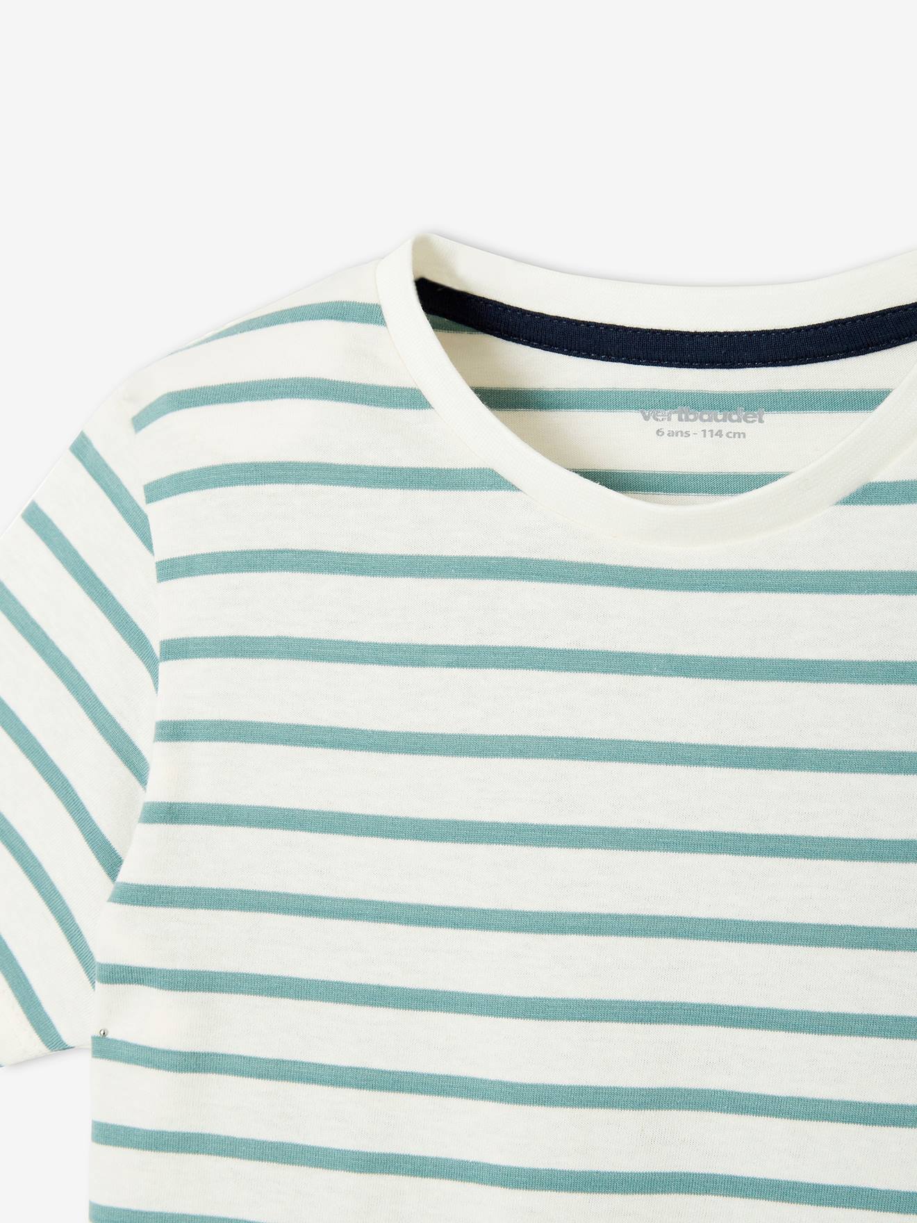 Vertbaudet Jungen T-Shirt mit Streifen Oeko-Tex - gelb gestreift
