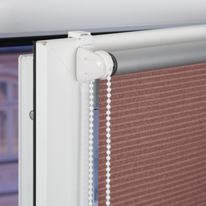 Powertec Bella Casa Klemmfix-Rollo Verdunkelung, ca. 150 x 45 cm, Bambusoptik braun