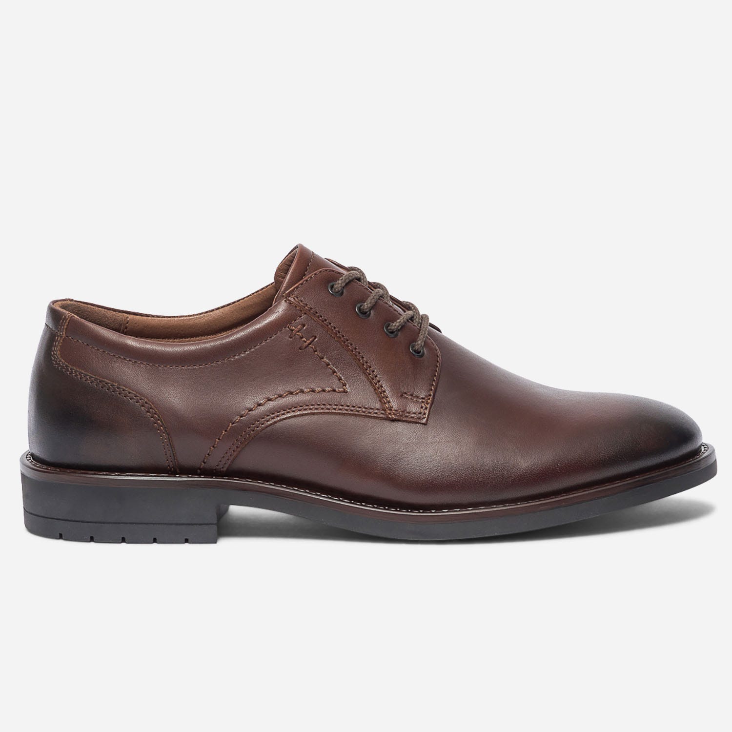 Derby confort marron en cuir