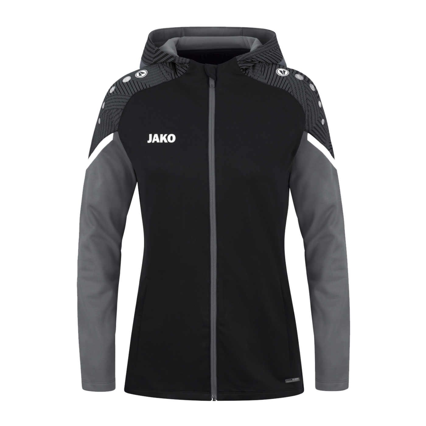 JAKO Performance Kapuzenjacke Damen Schwarz F804
