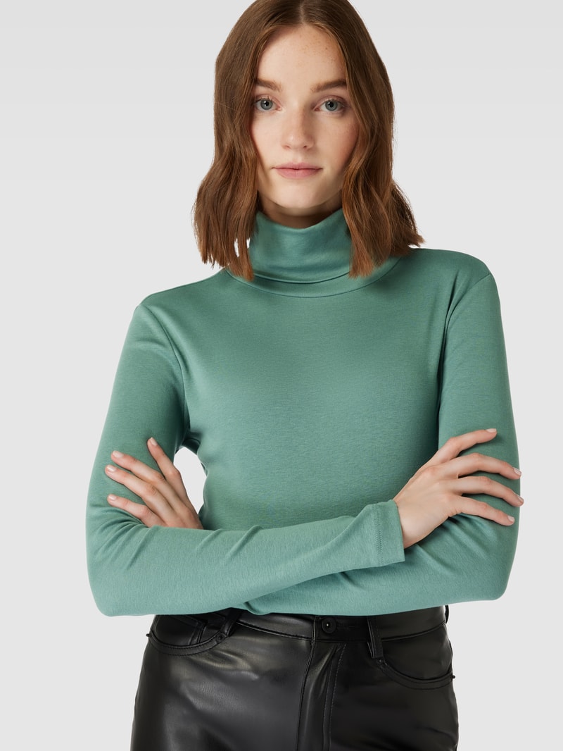 Longsleeve mit Rollkragen Modell 'Rolli' in schilf