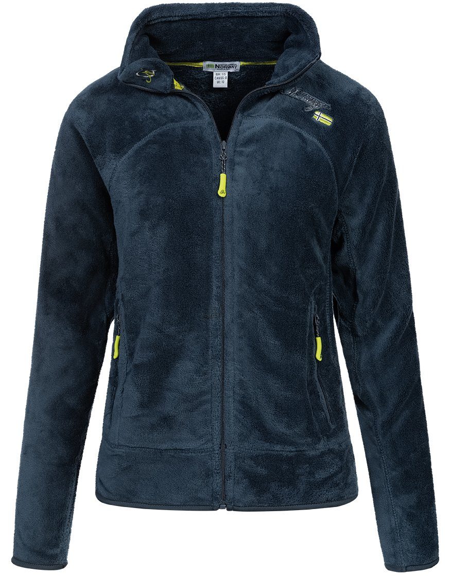 Geographical Norway Fleecejacke Damen Teddy Fleece Jacke Herbst Winter Sweater Übergangsjacke