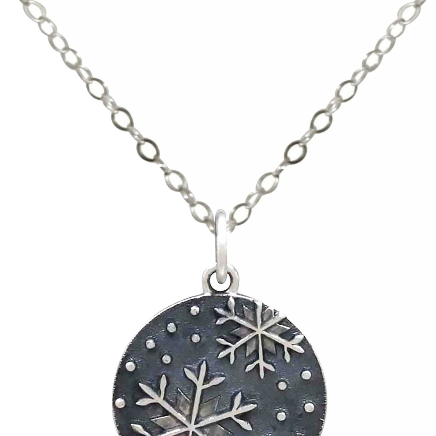 Kette mit Anhänger 'SCHNEEFLOCKEN'