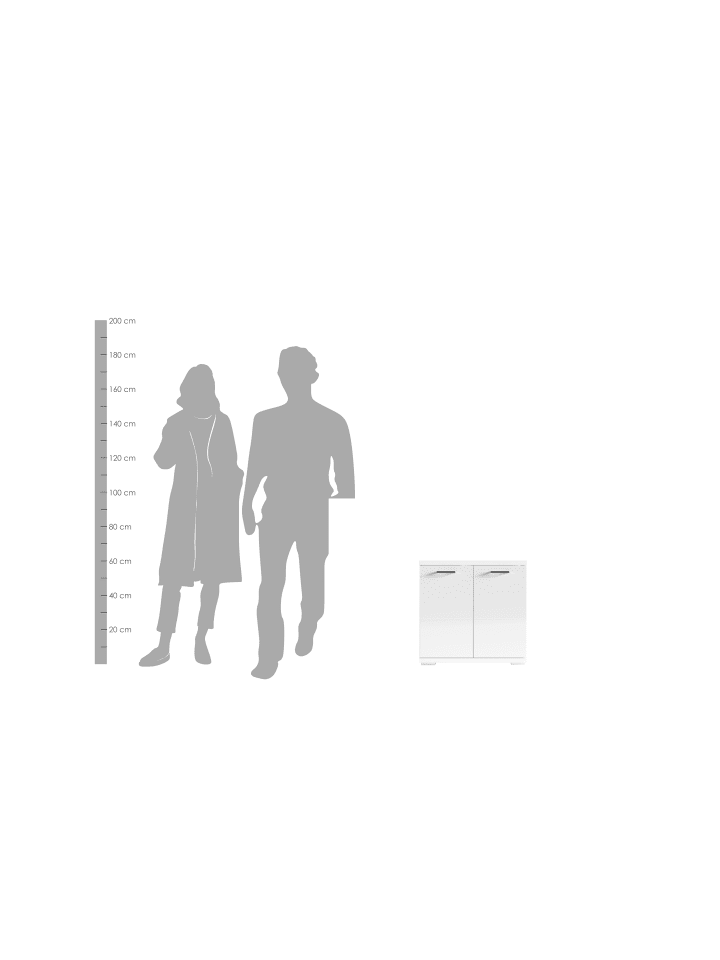 byLiving Waschbeckenunterschrank NEBRASKA in Sonoma Eiche / Weiß - (B) 60 x (H) 59 x (T) 31,5 cm günstig kaufen onesize