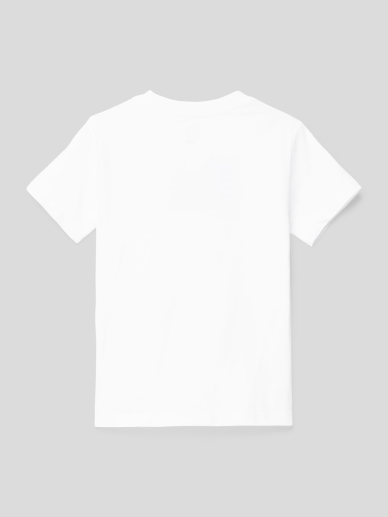 T-Shirt mit Label-Print in weiß