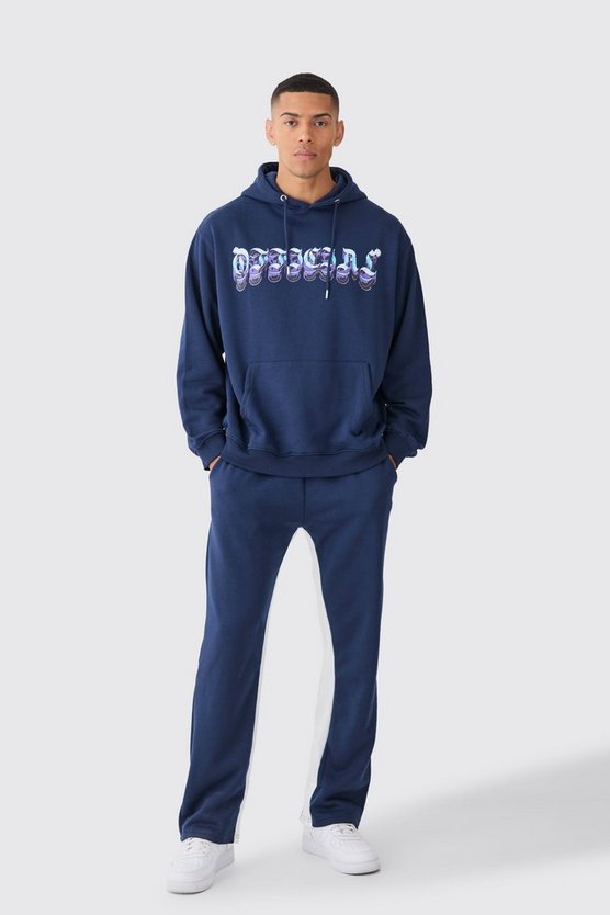 Oversize Trainingsanzug mit Chrom Print
