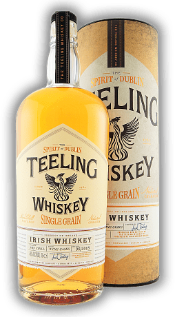 Teeling Whiskey Single Grain Finished in Wine Casks 1,0 Liter Teeling Whiskey Single Grain Finished in Wine Casks 1,0 Liter Vollständig in kalifornischen Rotweinfässern gereift. 1	 Liter - Vol 46%