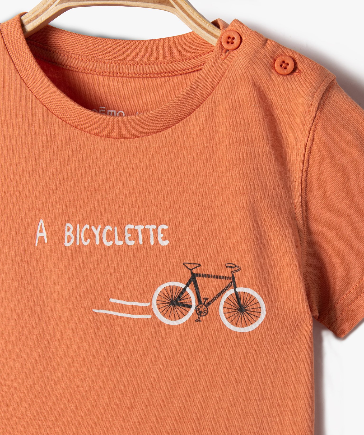 Tee-shirt bébé Garçon à manches courtes et motif orange | GEMO
