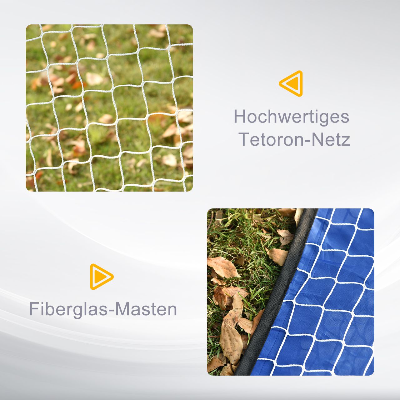 HOMCOM Fußballtore Pop Up Tor Tragbares Fußballnetz 2er Set