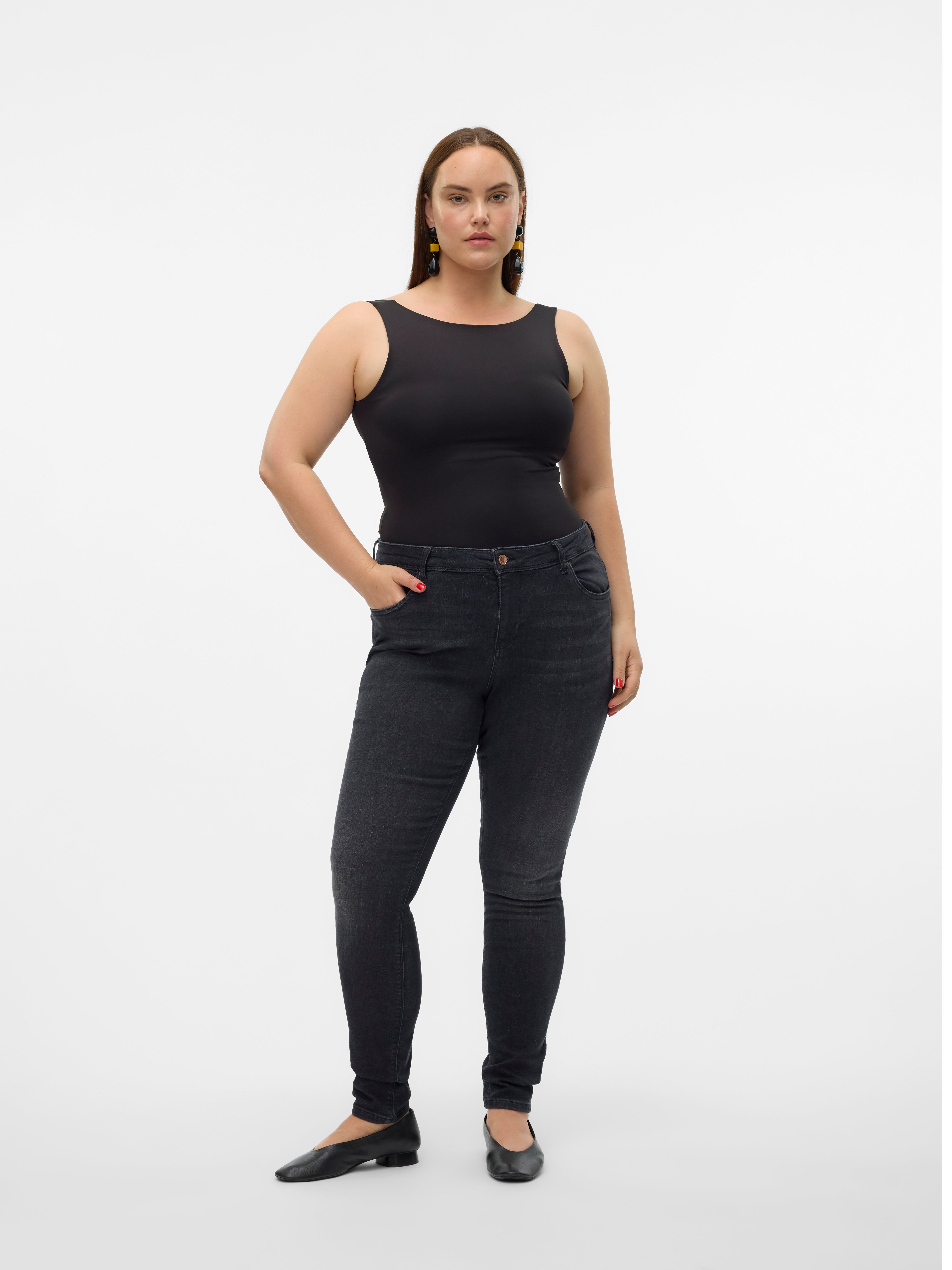 VMLUX Mid Rise Slim Fit Jeans
