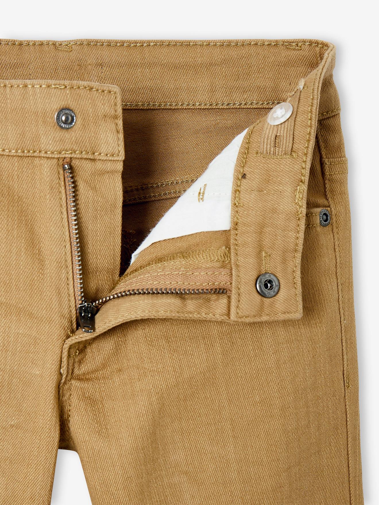 Bermuda couleur garçon en toile bronze