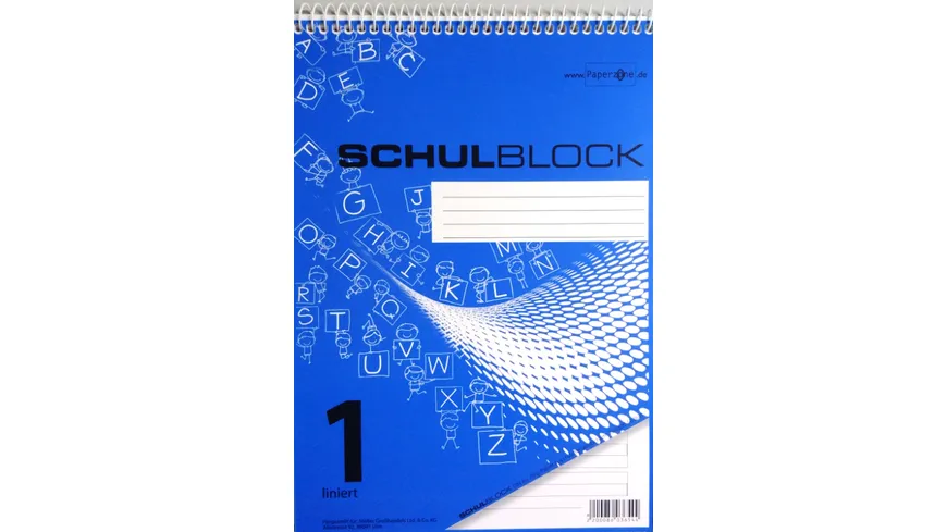 PAPERZONE Spiralschulblock A5 Lineatur 1 50 Blatt
