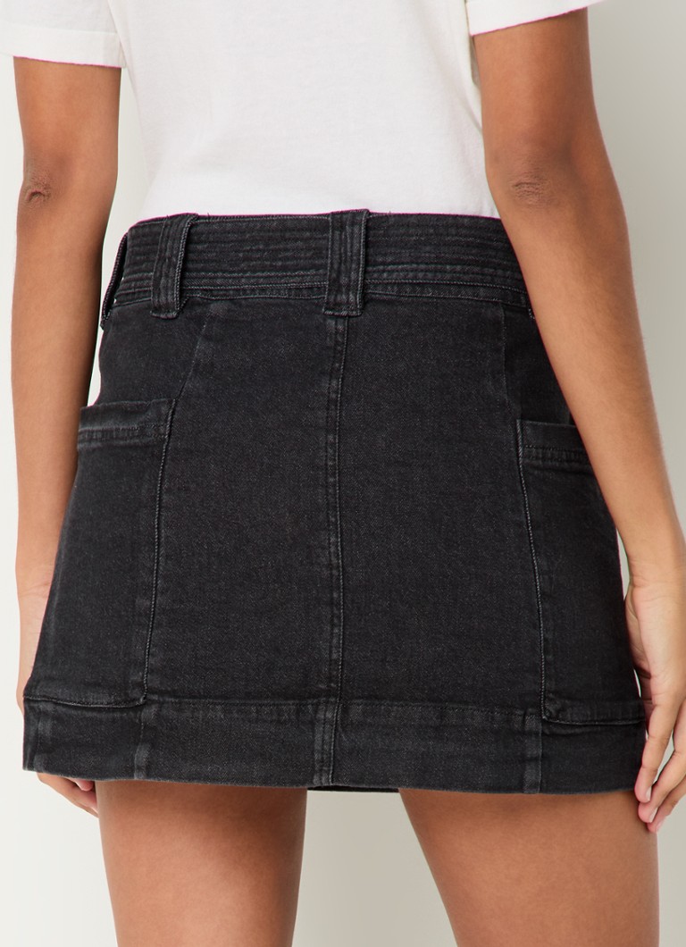 Jupe en jean mini Rails Deanna avec devant croisé et ceinture