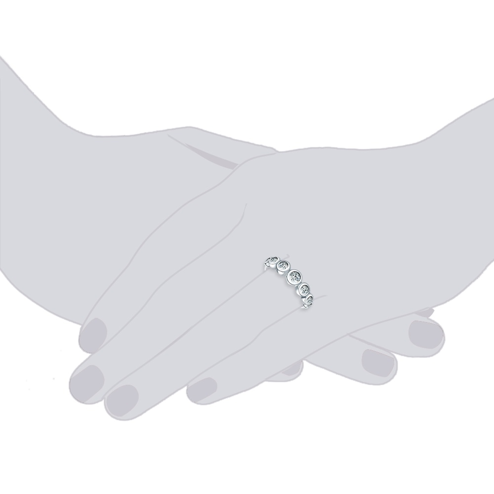 Trilani Bague en argent Argent sterling Oxyde de zirconium (CZ) en Argent Bague