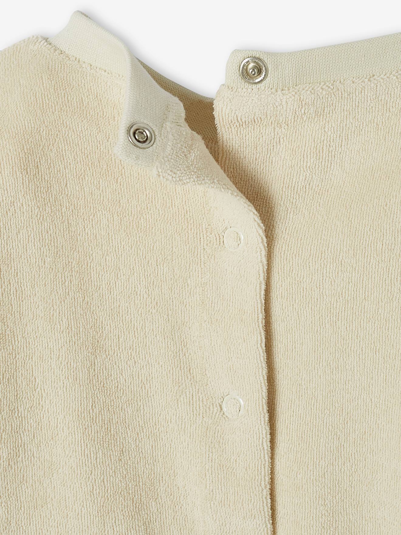 Ensemble en éponge bébé sweat et pantalon écru