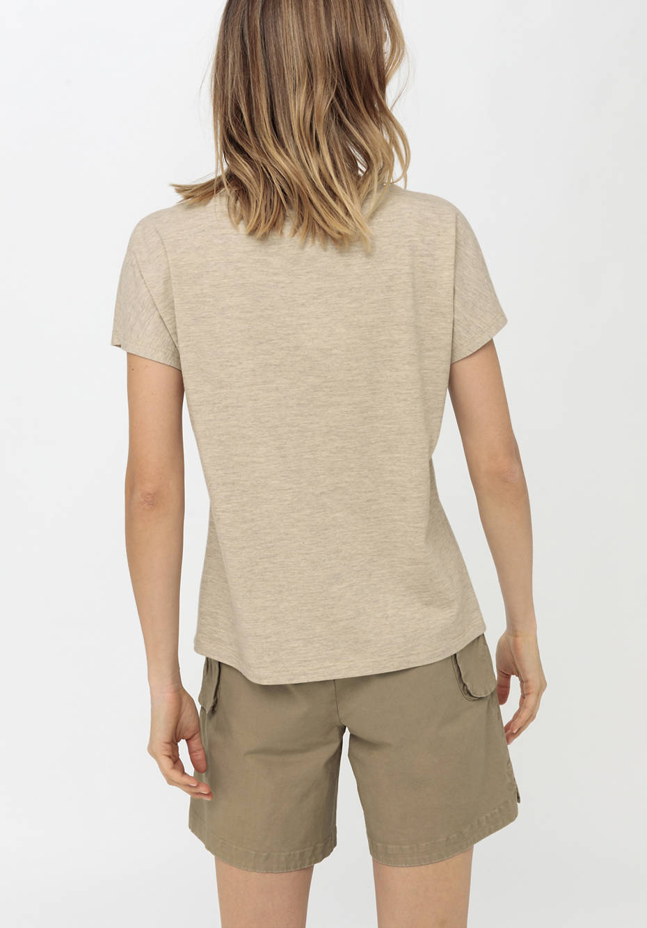 Kurzarmshirt aus Bio-Merinowolle mit Hanf und Bio-Baumwolle