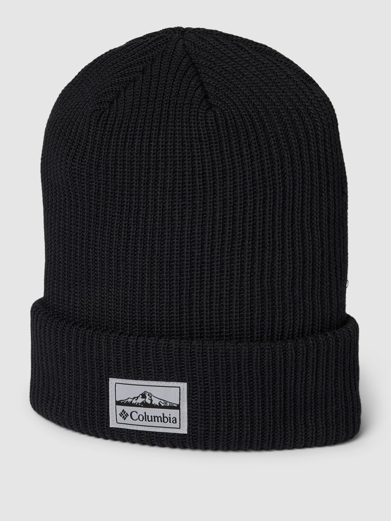 Beanie mit Label-Patch Modell 'LOST LAGER II' in schwarz