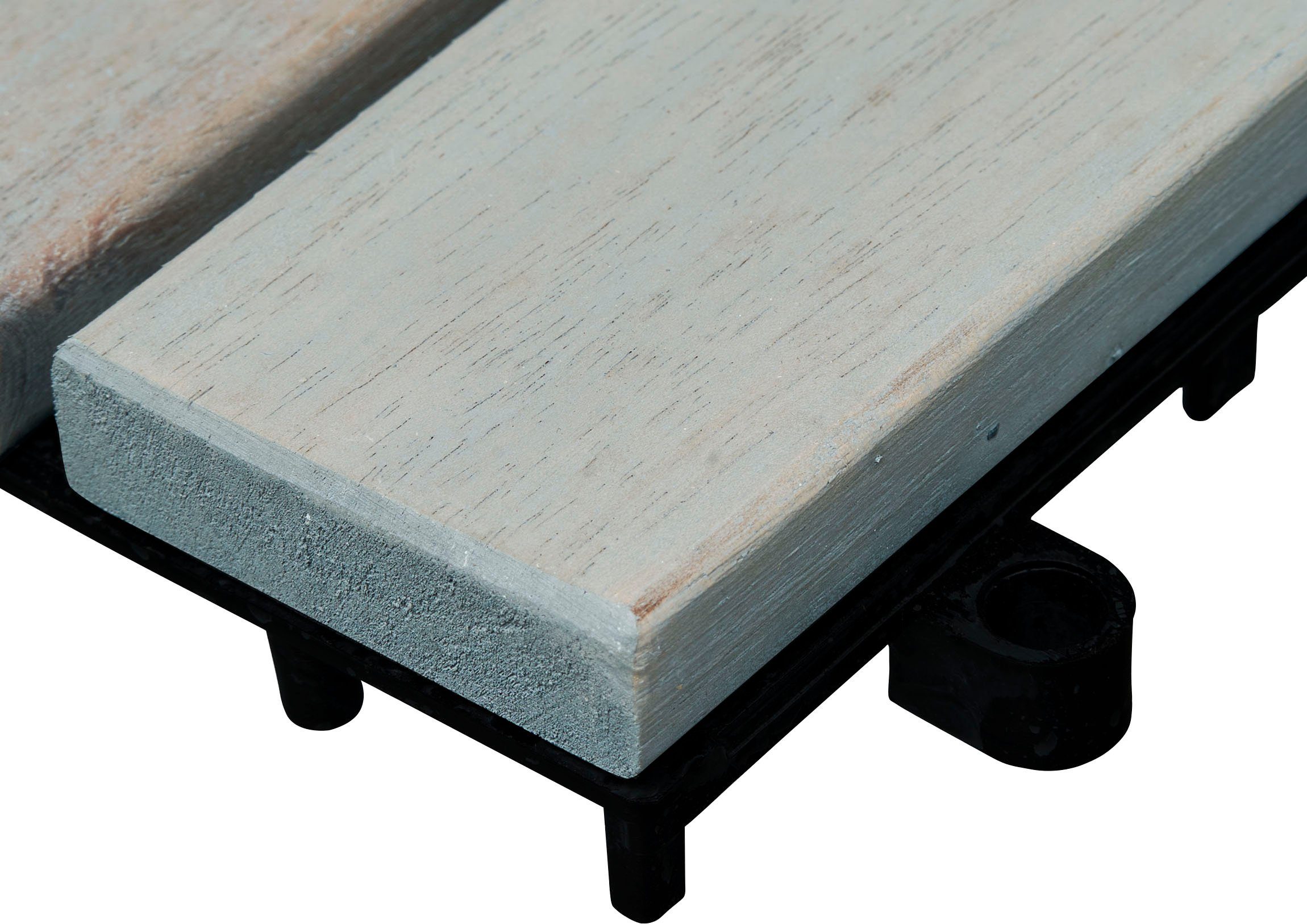 Gartenfreude Holzfliesen, Set, 10 St., 0,9 m², Akazienholz, wetterfest, mit Klickfunktion
