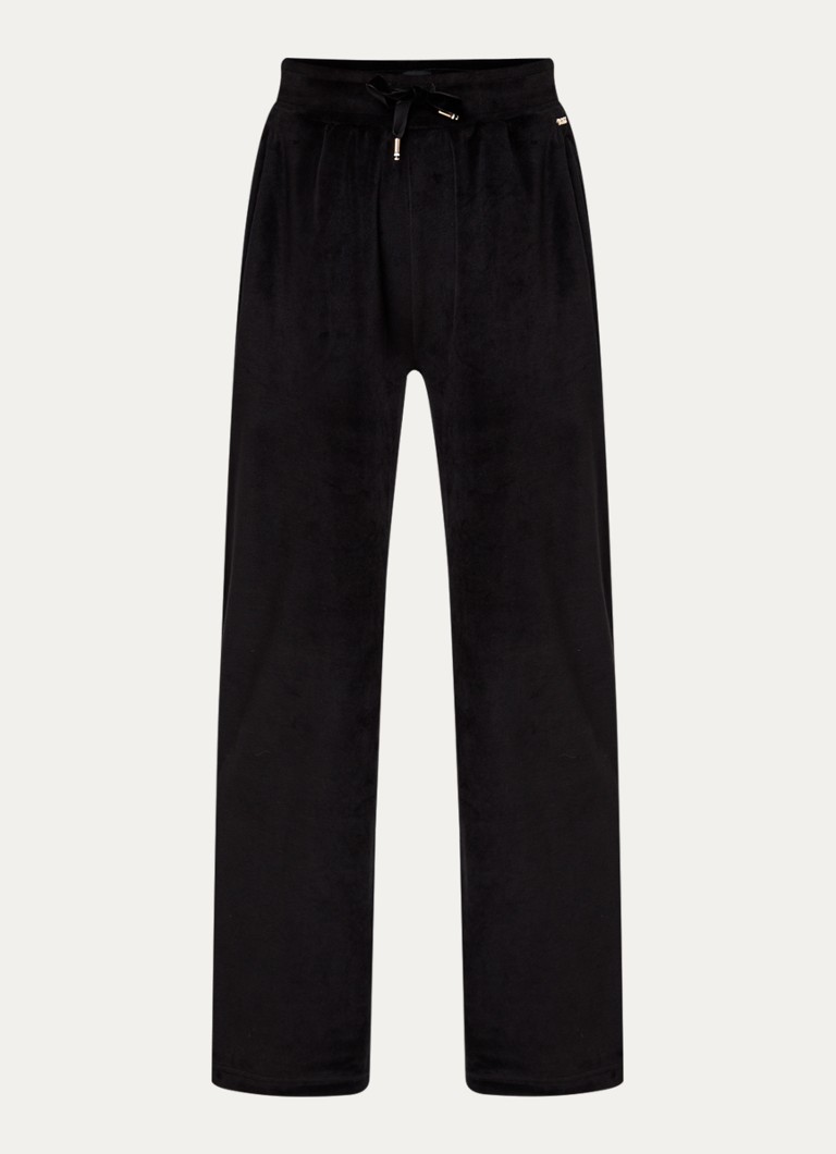 HUGO BOSS Velluto high waist loose fit velvet jogging trousers with side pockets