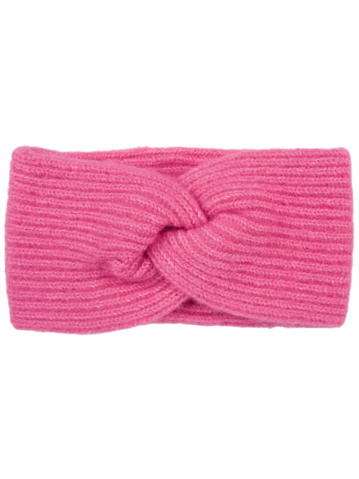 styleBREAKER Strick Stirnband mit Perlrippen Muster und Knoten in Magenta günstig kaufen onesize