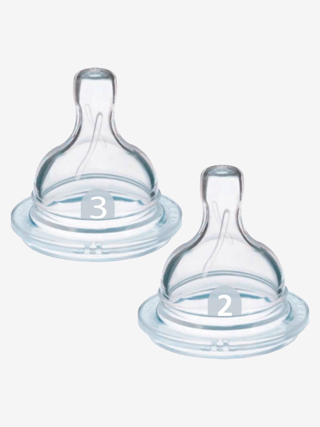 Lot de 2 tétines Philips AVENT ANTI COLIC pour biberon à col large blanc