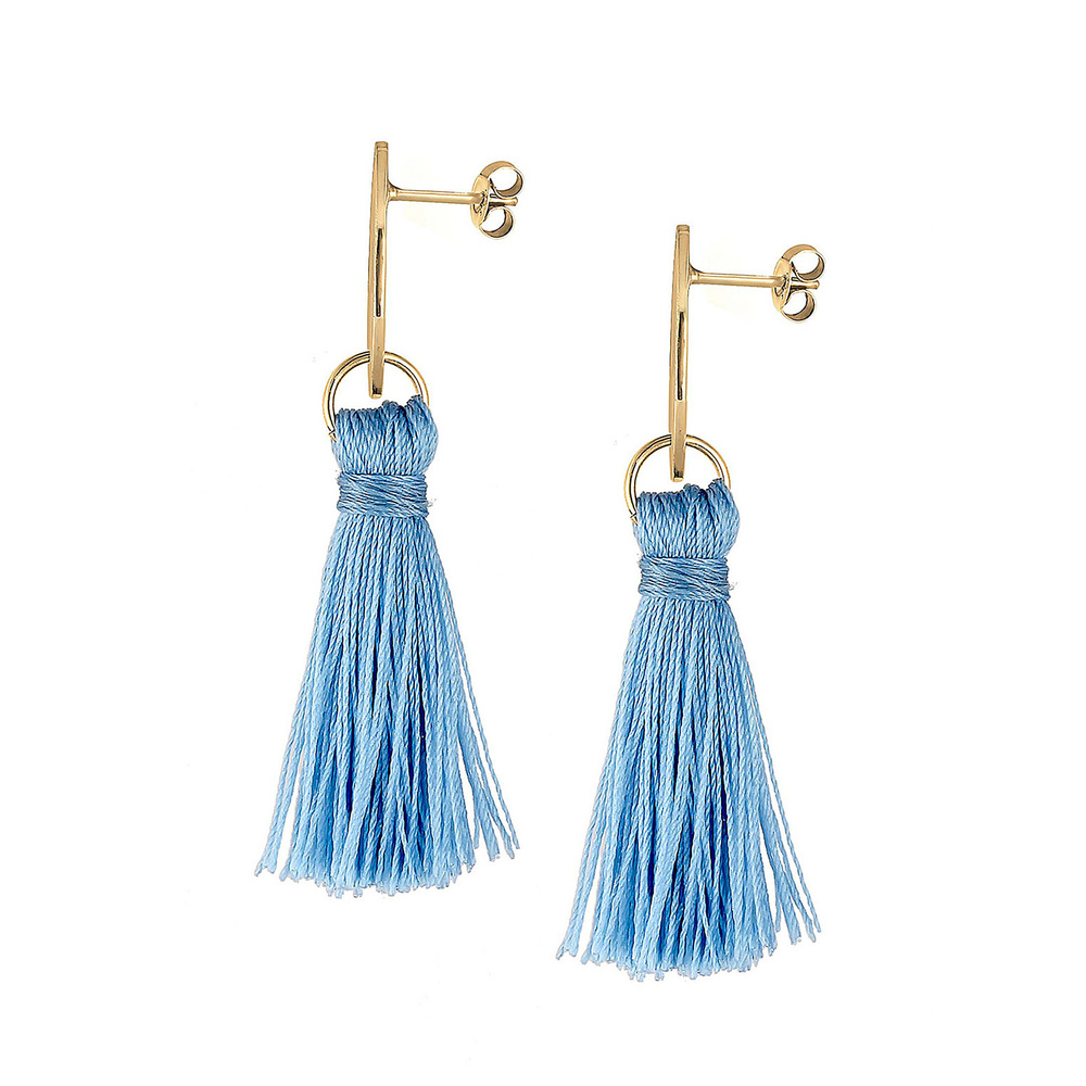 Elli Elli Boucles d'Oreilles Hänger Kreis Boho Tassel Trend Matt 925 Silber Boucles d'oreilles
