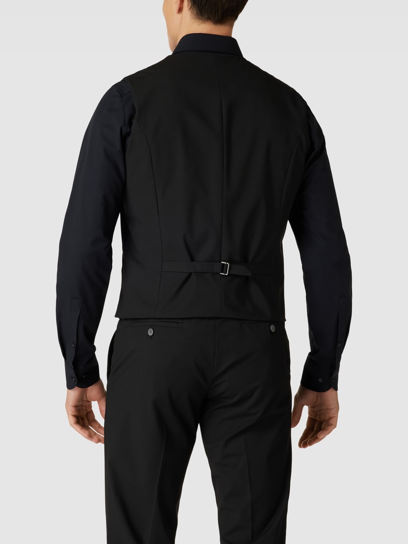 Weste mit Paspeltaschen in schwarz
