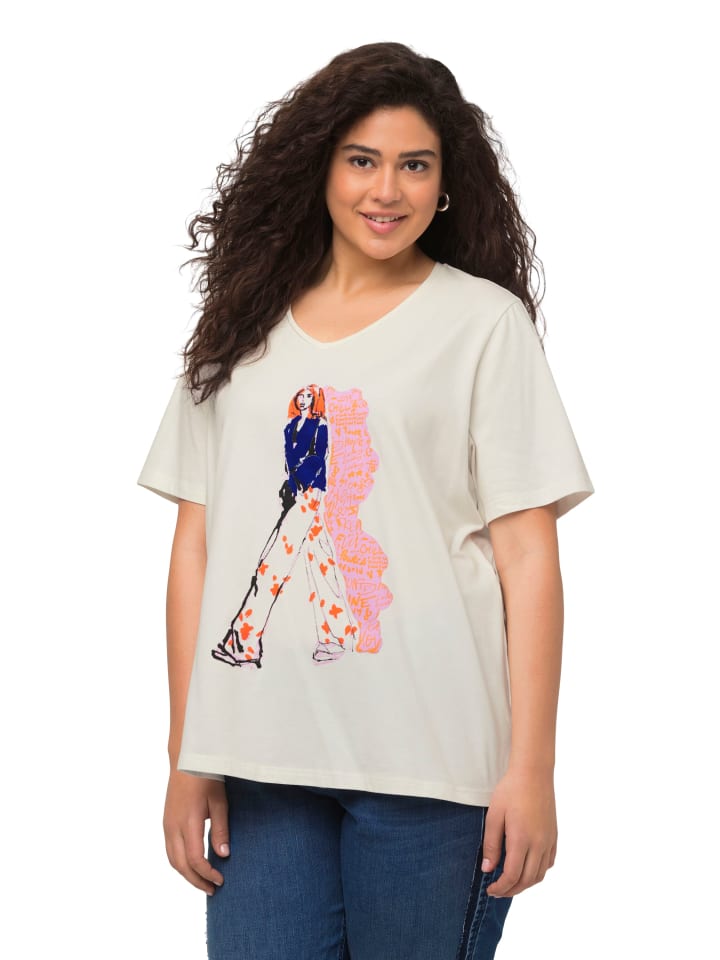 Ulla Popken Shirt in offwhite günstig kaufen