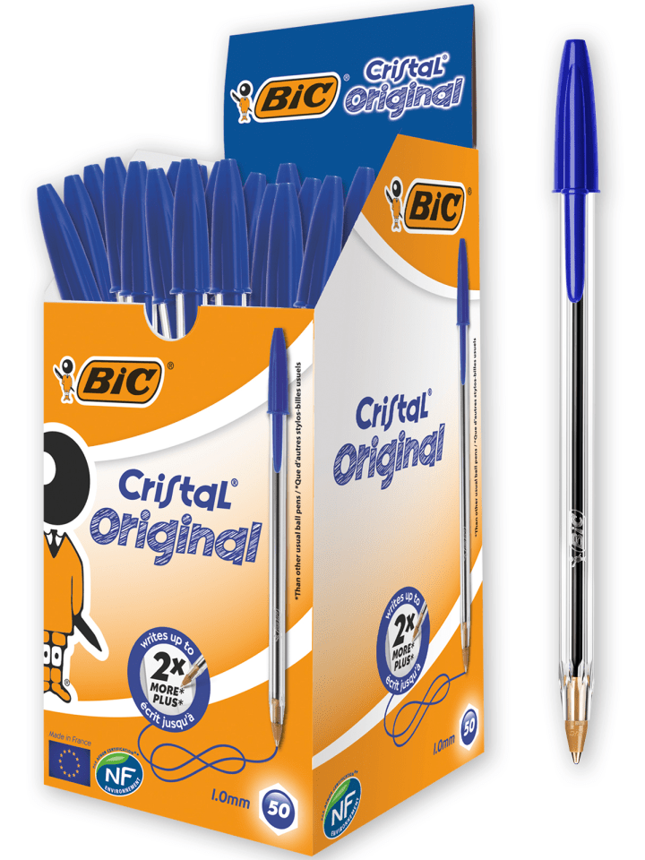 Bic Kugelschreiber Cristal Original in Blau - Strichstärke 0,4 mm, 50er Pack günstig kaufen onesize