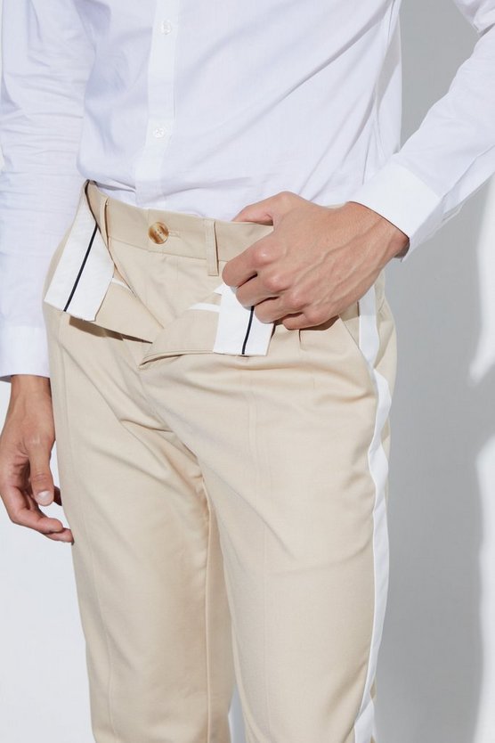 Slim-Fit Hose mit doppeltem Bund