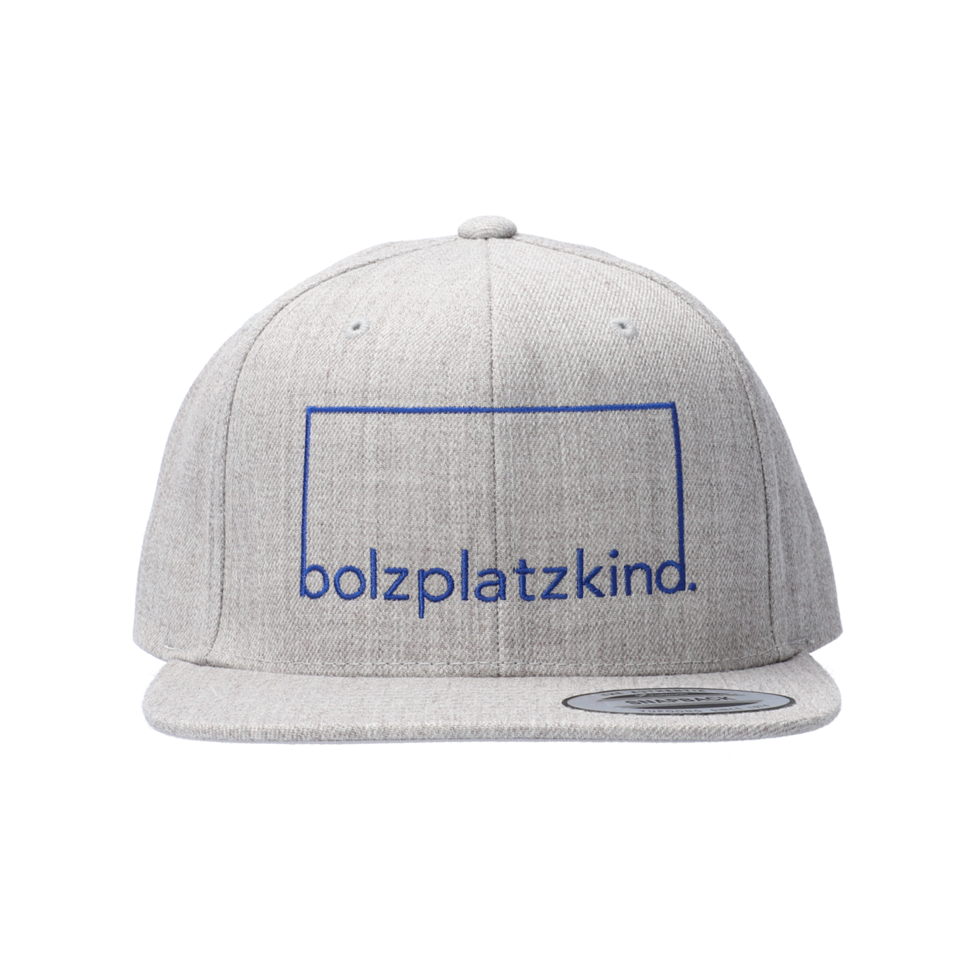 Bolzplatzkind Classic Snapback Cap Grau Blau