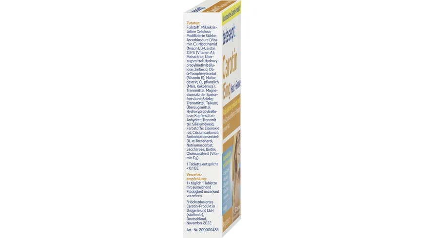 tetesept Carotin 15 mg Haut + Sonne 30 St.