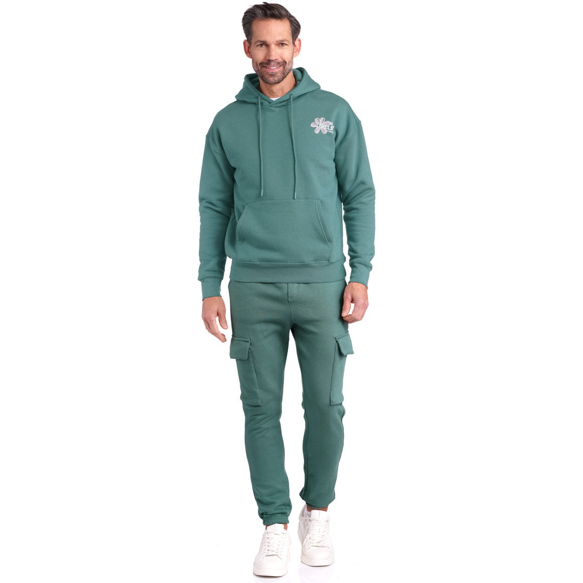 Herren Hoodie mit gummiertem Print