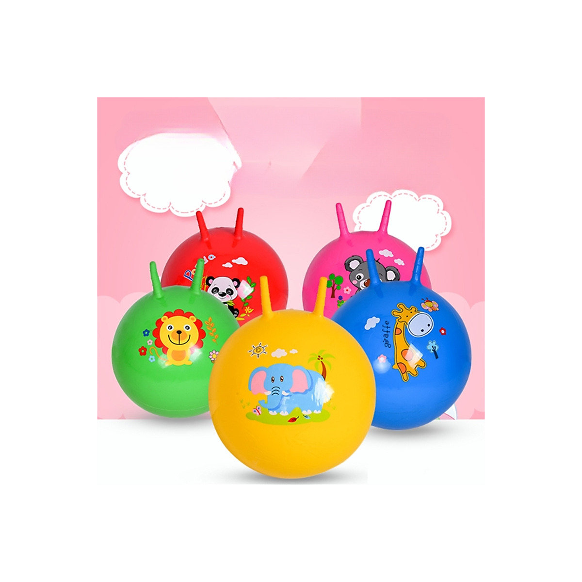 Springball Sprungball mit Haltegriff (zufällige Farbe) Skippy Ball Kinder Springball 45/55/65cm (zufällige Farbe)