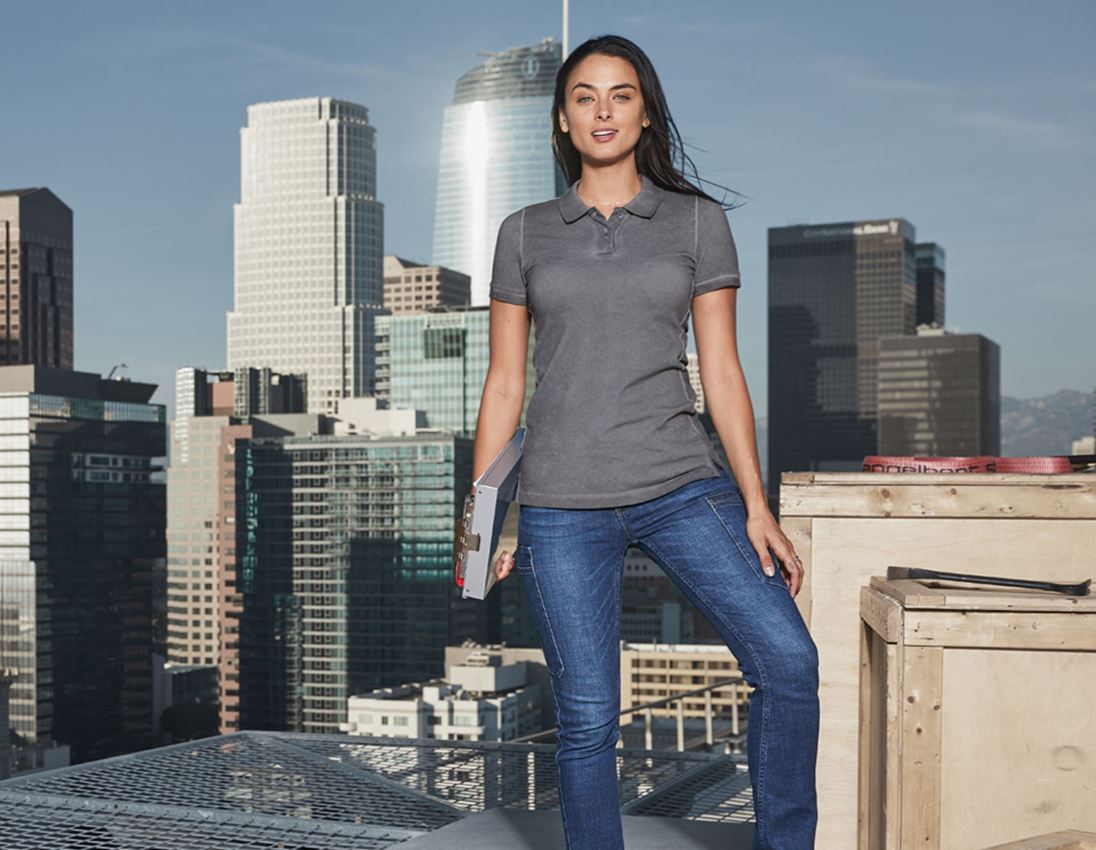 e.s. Polo-Shirt vintage cotton stretch, Damen