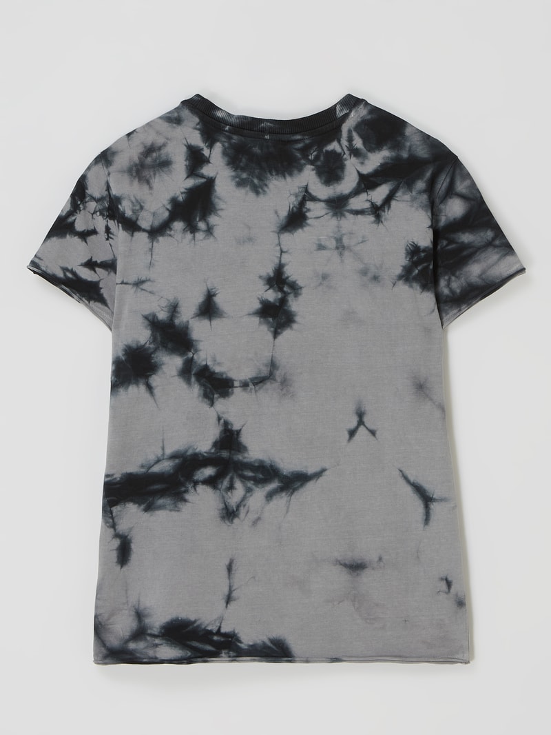 T-Shirt im Batik-Look in schwarz