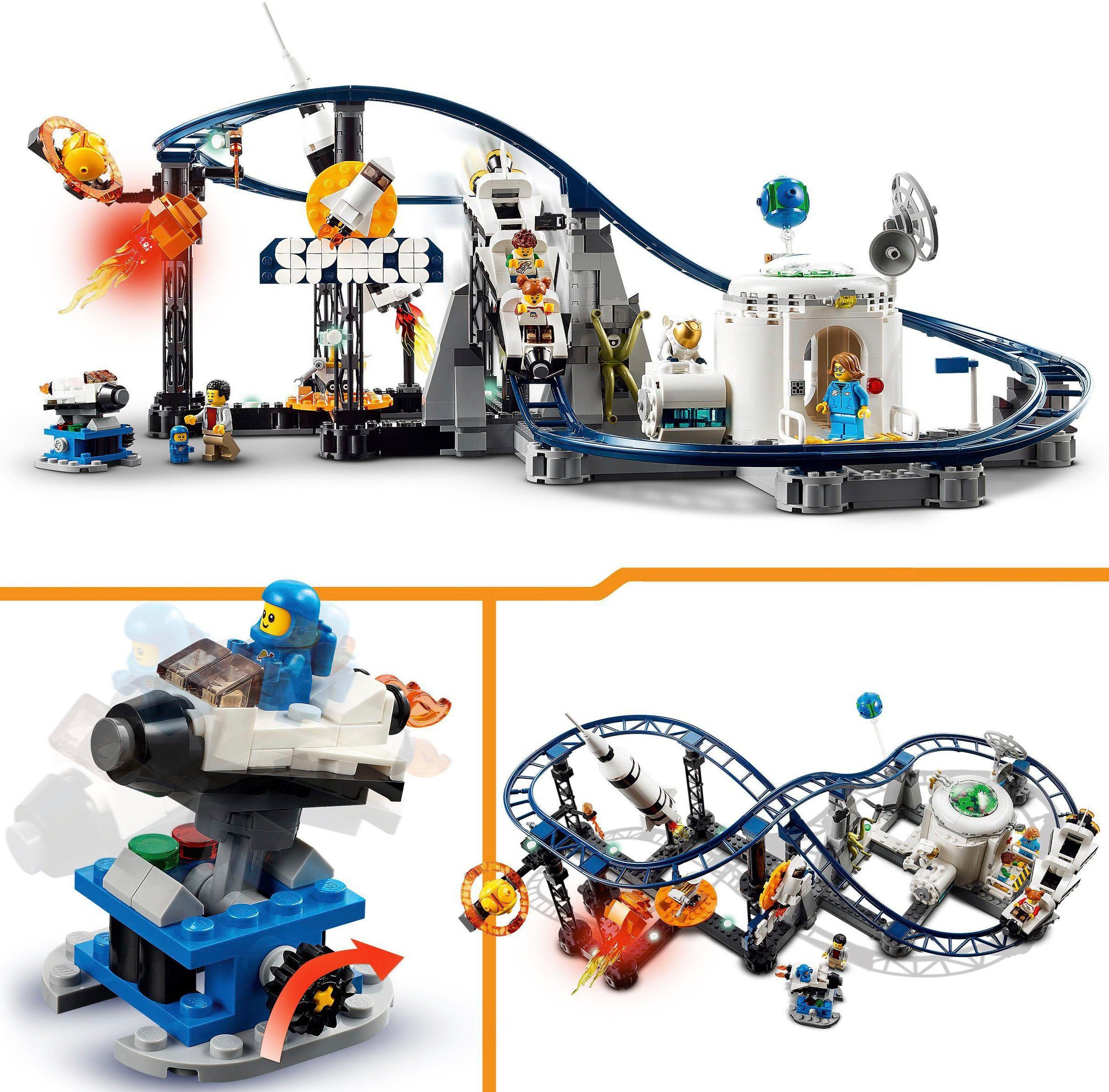 LEGO® Konstruktionsspielsteine Weltraum-Achterbahn (31142), LEGO® Creator, (874 St), Made in Europe