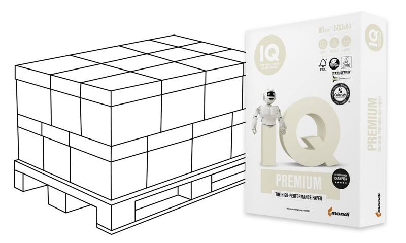 IQ Premium Druckerpapier Weiß 80 g/m² Glatt 120 Pack à 500 Blatt