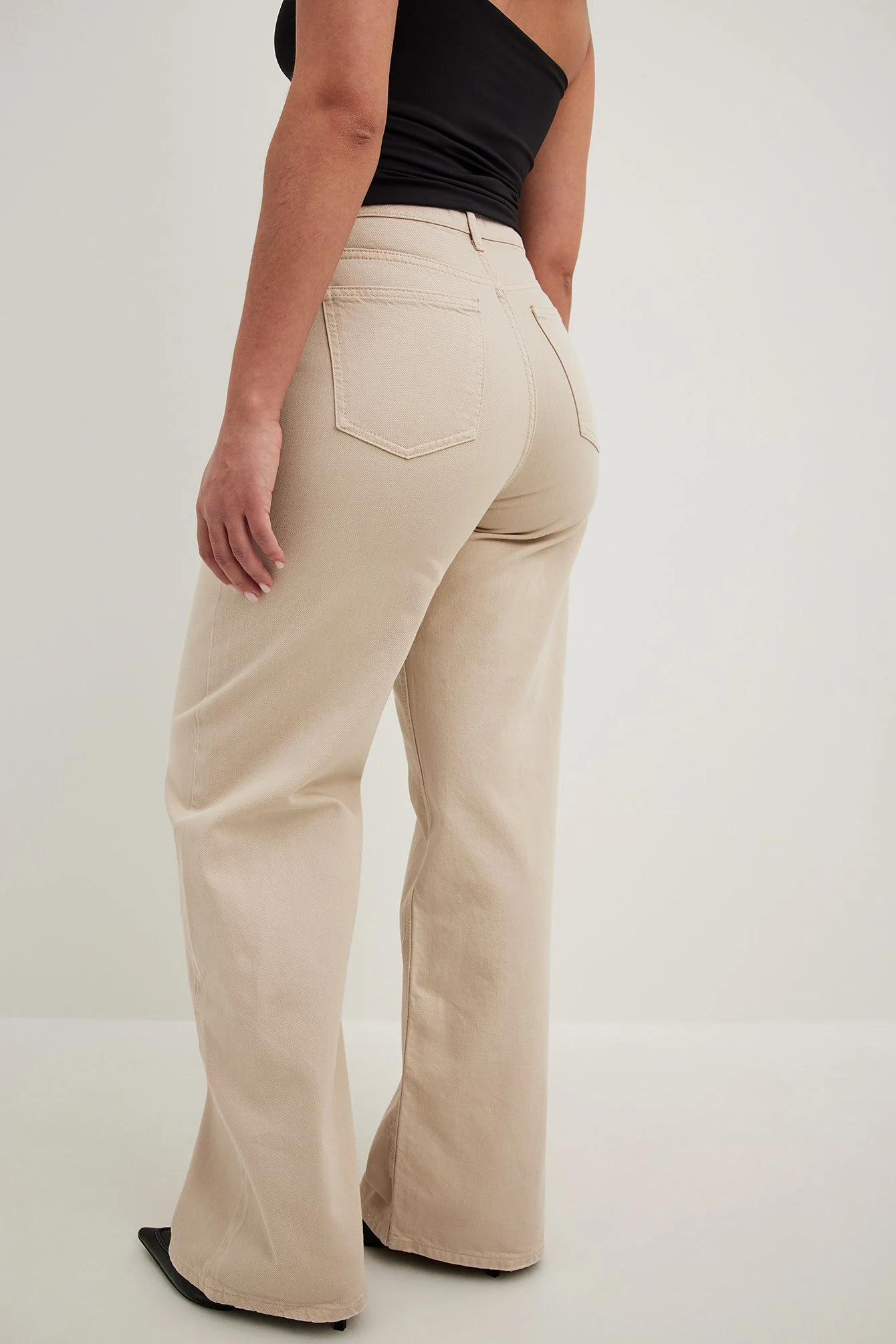 Weite Jeans mit hoher Taille