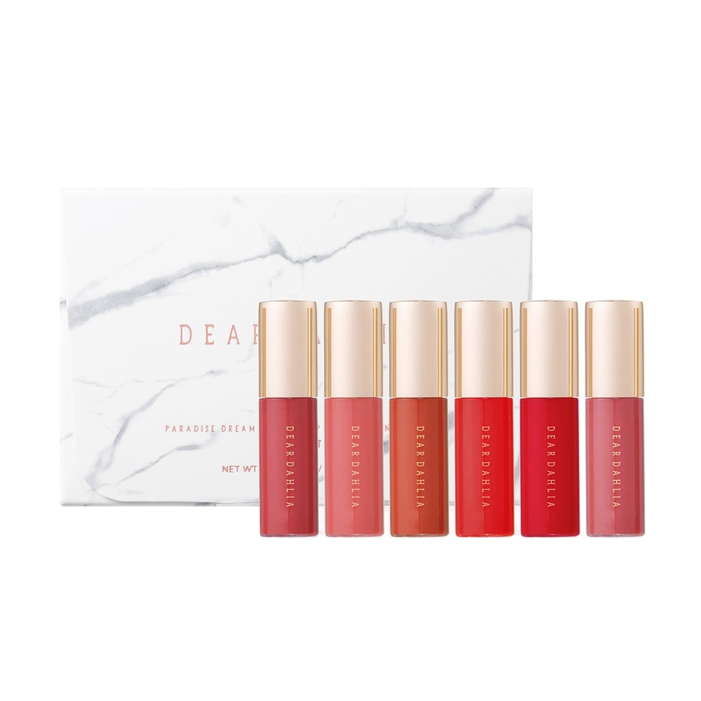 dear dahlia Paradise Dream Velvet Lip Mousse Mini 6Set Encre à lèvres mini set
