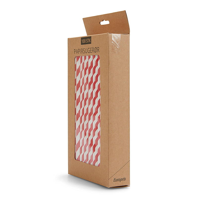 Natur Papirsugerør 100-pk