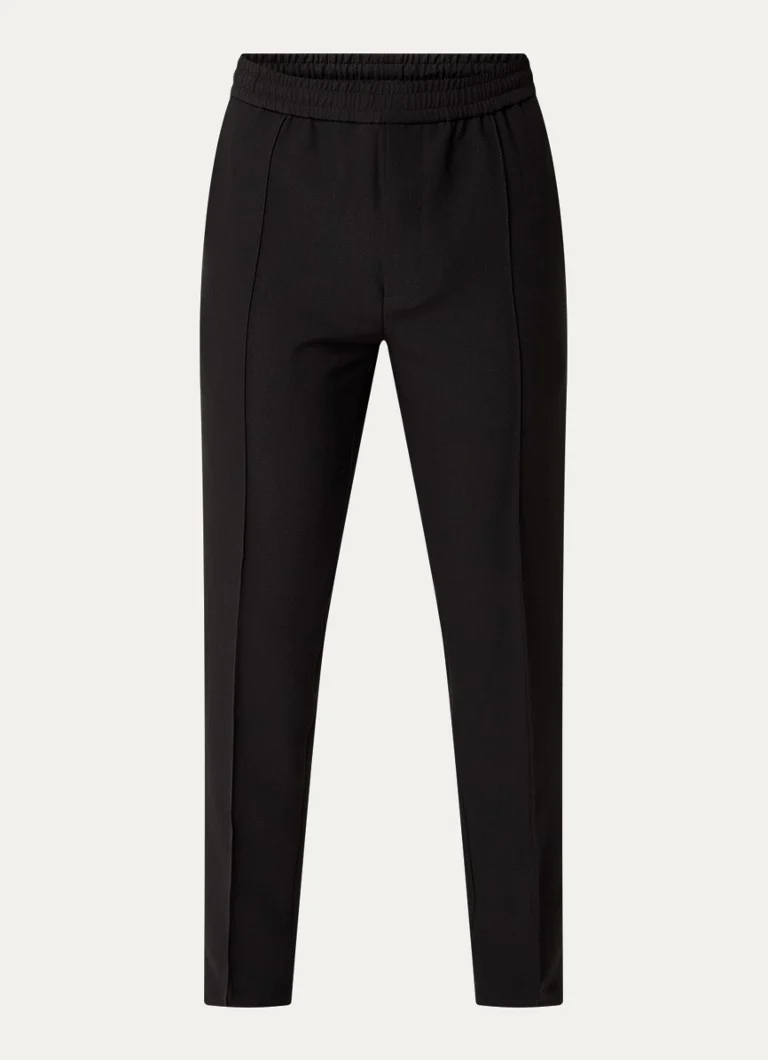Calvin Klein slim fit trousers with pressed crease and drawstring