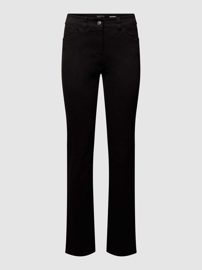 Slim Fit Jeans aus Bio-Baumwollmischung in schwarz