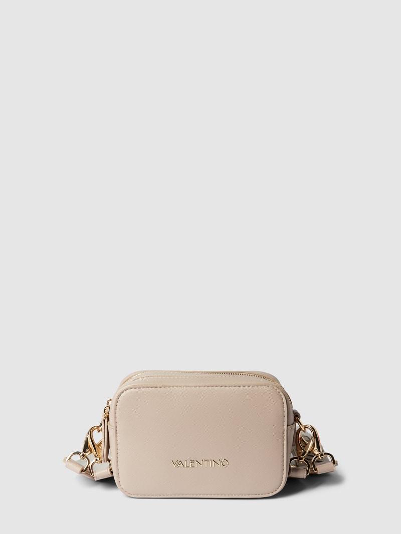Umhängetasche mit Label-Details Modell 'ZERO' in beige