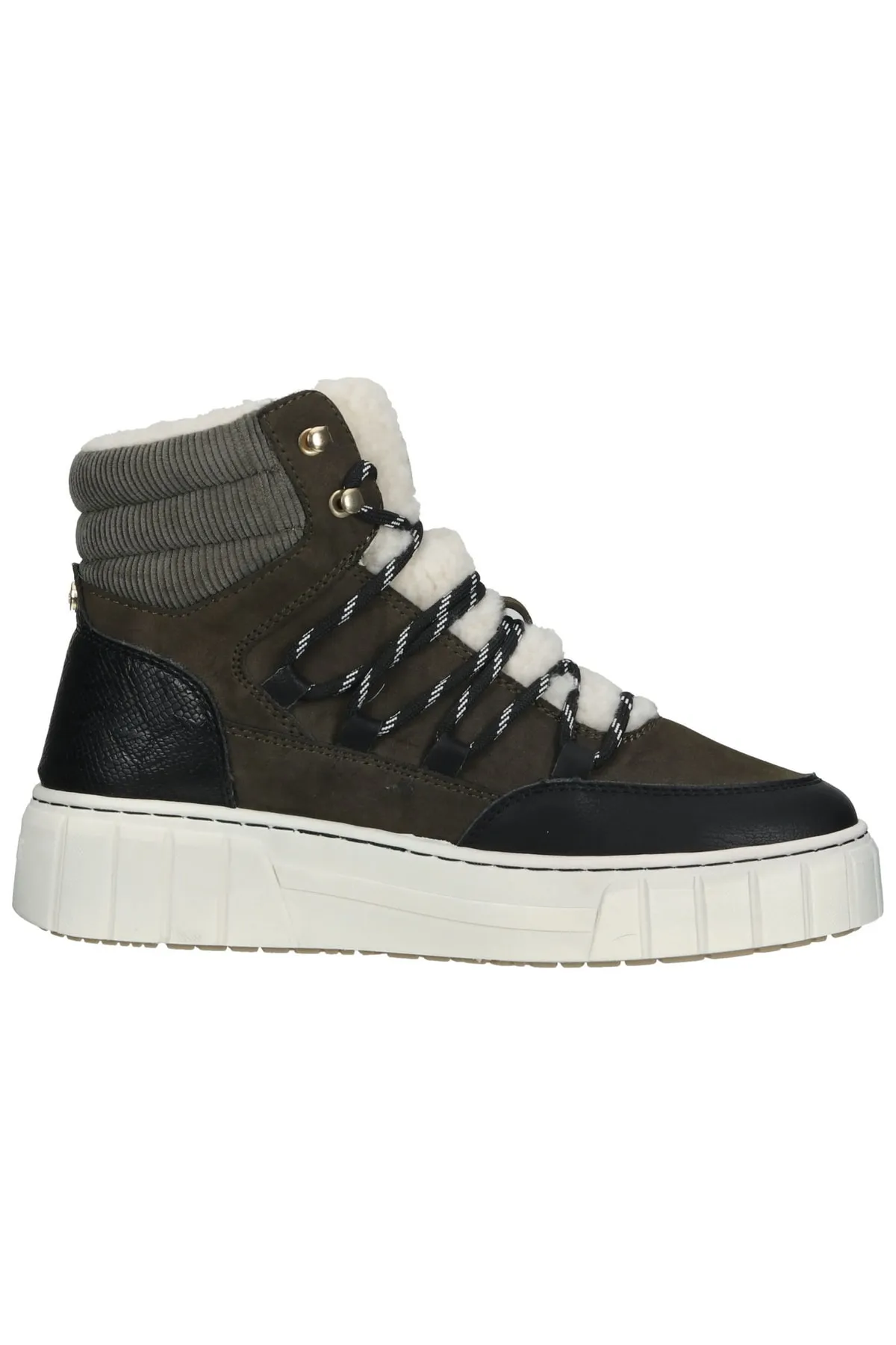 Mustang  Sneaker - Khaki - Flacher Absatz