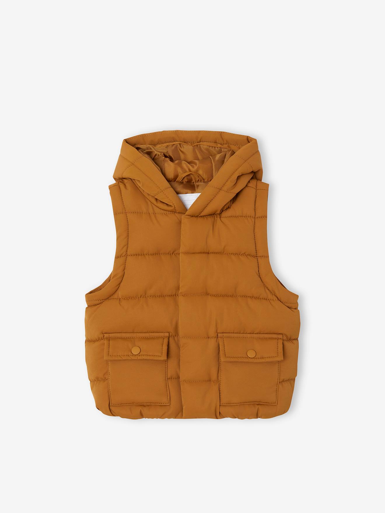 Vertbaudet Baby Steppjacke mit abnehmbaren Ärmeln, Recycling-Polyester - karamell